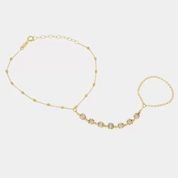 Baciamano in Argento 925 con cristalli