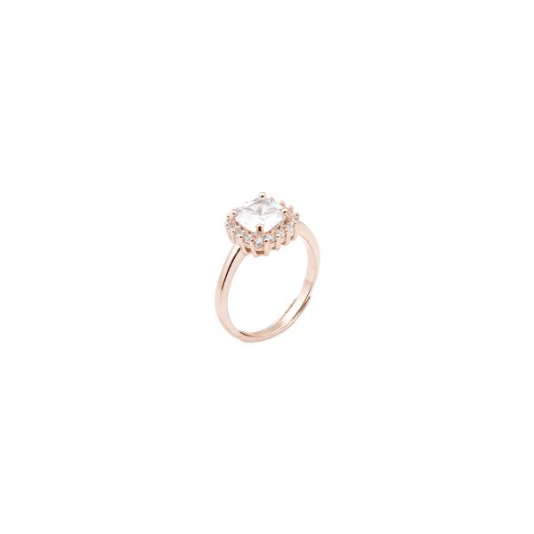 Anello regolabile Anelliamo in argento 925‰ rosato e zirconi