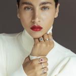 Anello regolabile Anelliamo in argento 925‰ rodiato e zirconi