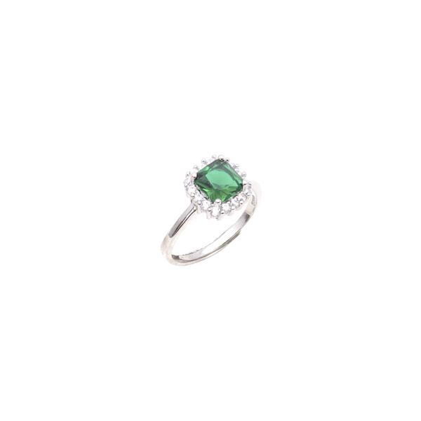 Anello regolabile Anelliamo in argento 925‰ rodiato e zirconi