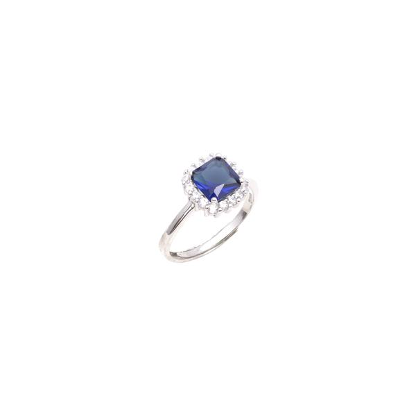 Anello regolabile Anelliamo in argento 925‰ rodiato e zirconi