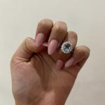 Anello regolabile Anelliamo in argento 925‰ dorato e zirconi