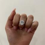 Anello regolabile Anelliamo in argento 925‰ dorato e zirconi