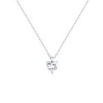 Collana con cristallo cuore bianco